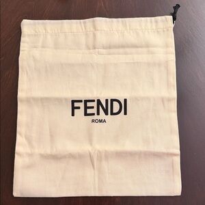 Fendi Cream Drawstring Bag